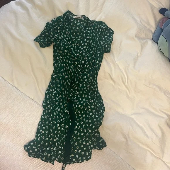 green emerald velvet dress Green Satin Mini Dress main image 1